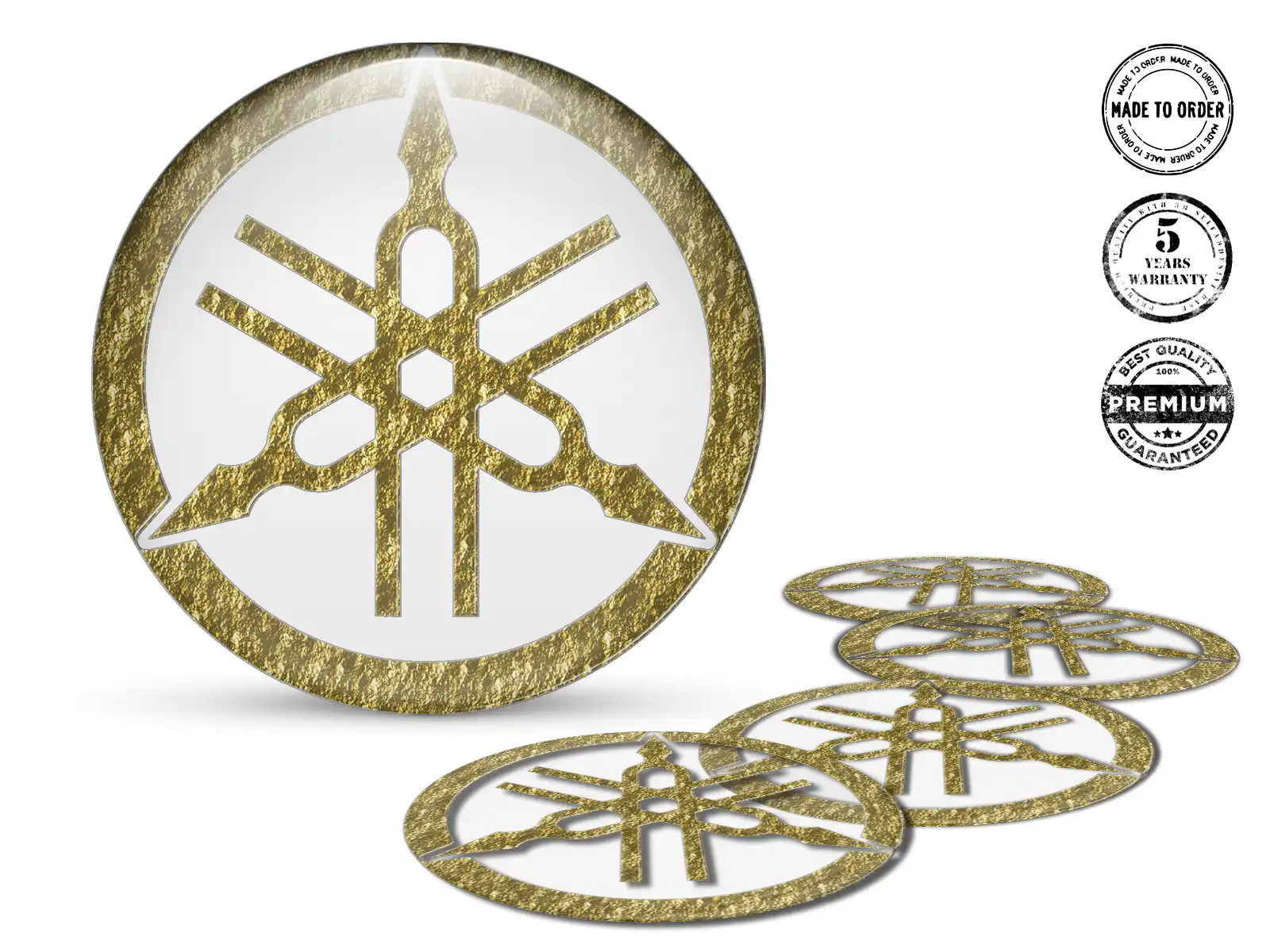 Yamaha Gewölbte Emblem Logo Hochwertige Felgensticker